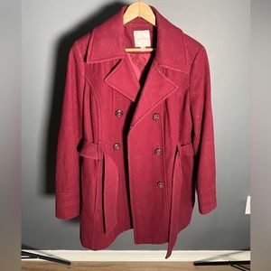 Women’s - Croft & Barrow - Trench Coat - Medium - Red